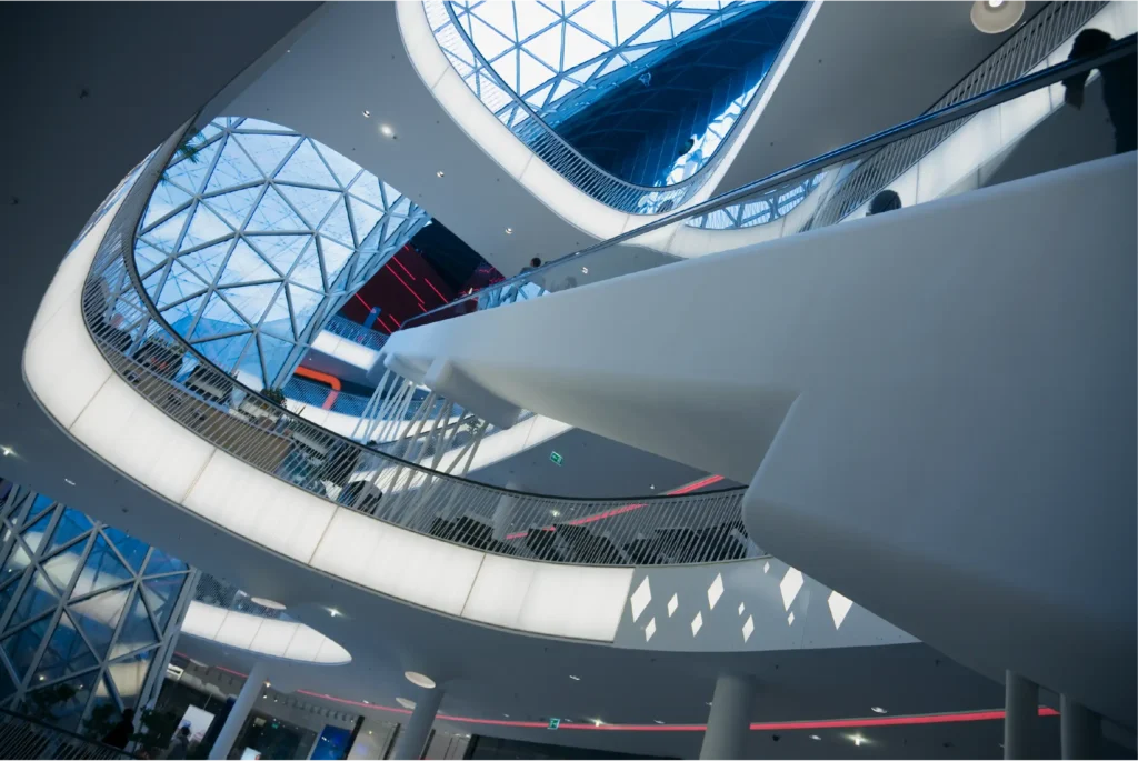 Interior Of Futuristic Building